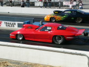 1963 RED CORVETTE STAGED